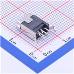 Micro-B 母座 直插----KH-MINI-DIP180W-5P-Cu